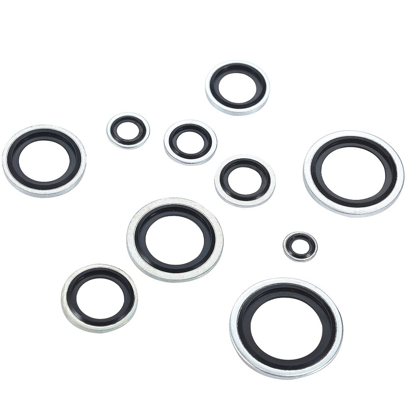 169PCS Automotive Self-Centered Bonded Seal/Gasket Assortment, Bonded Washer 10 Sizes,