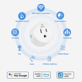 Eightree Smart Plug for 5GHz & 2.4GHz, Smart Outlet WiFi Socket with APP Remote Control, Compatible with Alexa, 2 Pack