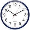 Bernhard Products Navy Wall Clock, Silent Non Ticking - 16