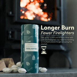 Sustainable Eco-Friendly Firelighters - Long-Lasting, Odourless & Reliable. All Natural Fast Lighting Fire Starter For BBQ Cooking, Fireplaces, Fire Pits & Stove Burner. (0.5 kg)