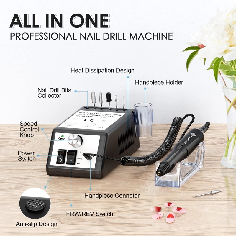 Professional Electric Nail Drill Machine Nail File Drill Set Kit