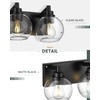 METWET Bathroom Light Fixtures, 4 Light Matte Black Vanity Light,