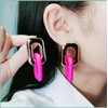 Acrylic Geometric Earrings Hoop Gold Dangle Earrings for Women Pink