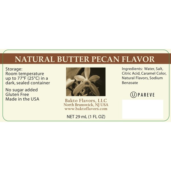 Bakto Flavors Natural Butter Pecan Flavor(1 FL OZ) Pack of 3
