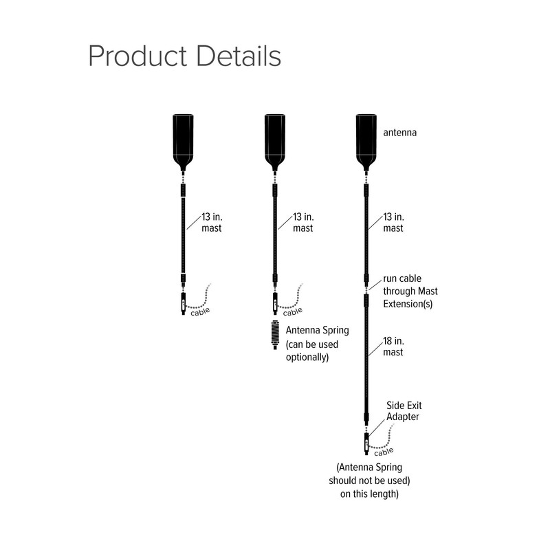 weBoost 311229 4G-OTR Trucker Edition Antenna, 17"