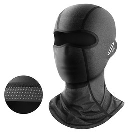2XK-NOV Balaclava, ski mask, face mask, tube scarf, balaclava, men/women, UV protection, breathable, for motorcycle, bicycle, Summer Grey