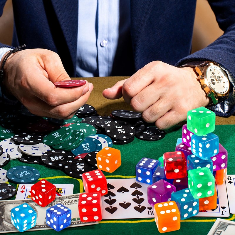 Lemicin 36 Piece 19mm Casino Style Craps Dice Sets Acrylic