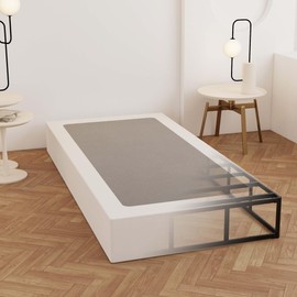 Maenizi Twin Box Spring 9 Inch, Heavy Duty Metal Box Spring Bed Base with Fabric Cover, Mattress Foundation, Easy Assembly, Noise Free, Black