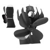 4 Blade Fireplace Fan Aluminium Alloy Heat Powered High Temperature