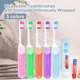 Traveling Toothbrush and Toothpaste 3gram,Disposable Toothbrushes Mini Toothbrush With Toothbrush Cover,Bulk Toothbrush And Toothpaste,Folding Toothbrushes Camping Toothbrush For Camping,Hiking (200)