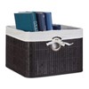 Relaxdays Bamboo Storage Basket H x W x D: Approx.
