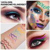 Matte Eyeliner Set, 13 Pieces, 12 Colours, Eyeliner Make-Up Set,