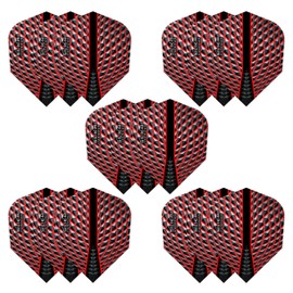 Harrows Silika No. 6 Dart Flights | 5 x Sets Dart Flights (15 Flights in total) I 100 Micron Dart Flights I Premium Extra Strong Made in UK I Professional Dart Accessories I Red Dart Flights