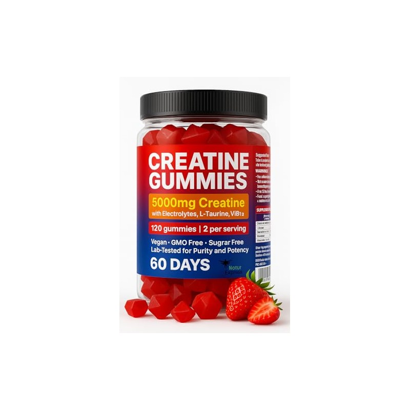 Creatine Gummies 5000mg 120ct Max Strength Muscle Growth/Recovery Supplements for
