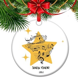 Show Choir Christmas Ornament - Show Choir Gifts, Singing Ornament, Music Ornament,Choir Teacher Gift, Musician, Music Lover, Secret Santa, Choir Member, Student