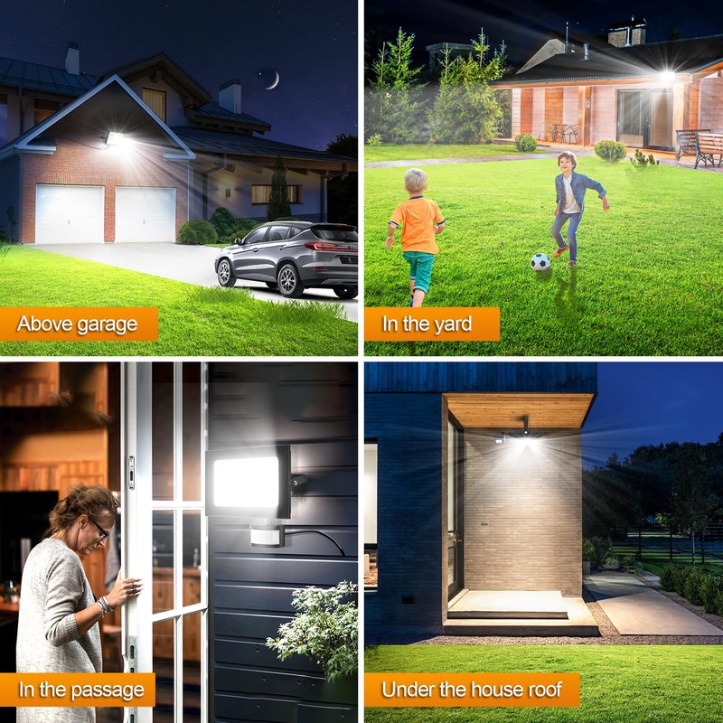 papasbox 50 W LED Spotlight with Motion Sensor Outdoor Light