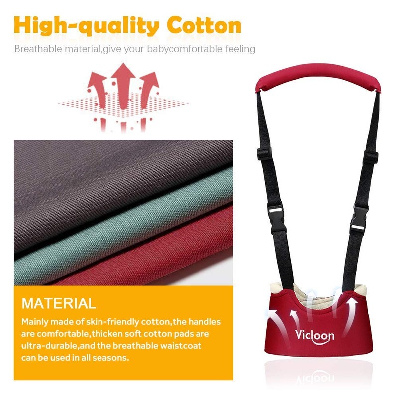 Vicloon Hand-held Baby Walker Toddler Walking Assistant Helper Kid Safe