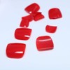 Yienate 24 Pieces False Nails for Toes, Red Chic Exquisite