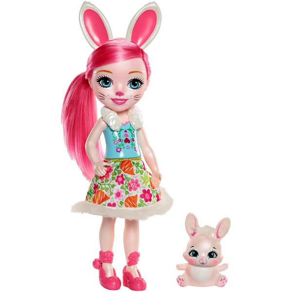Enchantimals Huggable Cuties -Bree Bunny Doll (12-inch) and Twist animal friend