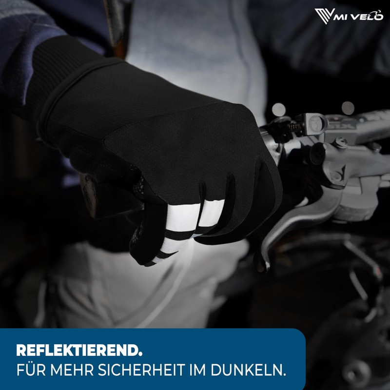 MIVELO Cycling Gloves with Thermal Fleece, Waterproof & Windproof Gloves,