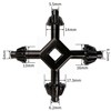 Fafeicy Drill Chuck Key 4 in 1 Durable Multifunctional Steel