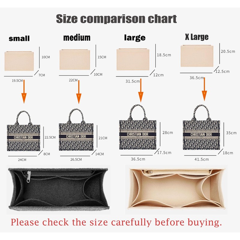 Lckaey purse insert for book tote book small tote organizer