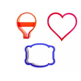 AJT LOVE IS IN THE AIR HEART VALENTINES DAY SWEETHEART PLAQUE COOKIE CUTTER PR1212