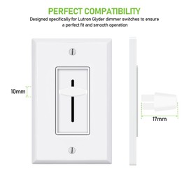 2 Pcs Replacement Knob Dimmer Switches,Easy to Install,Quick Replacement Compatible with Lutron Glyder