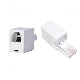 2PCS BT to RJ11 Telephone Line Adapter, British Modular BS6312 431A Male Plug to Metric RJ11 Female Socket, 6P4C, 4-Wire Converter for BT UK Landline Phone Fax Modem