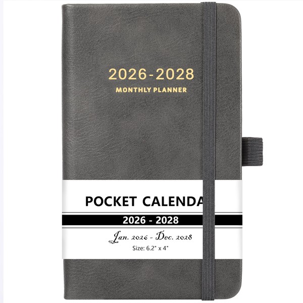 2026-2028 Pocket Planner - 2026-2028 Monthly Planner, Pocket Calendar (36-Month)