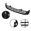 TJHSM 3Pcs Front Bumper Grille Black with Chrome Trim Set