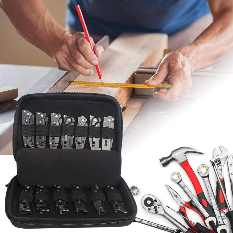 Pocket Knife Display Case with 14 Slots, Knife Case, Folding