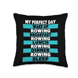 Rowing sculling gear & usa rowing apparel for men Sculling Accessories for Men Perfect Day Kayak & Rowing Throw Pillow, 16x16, Multicolor