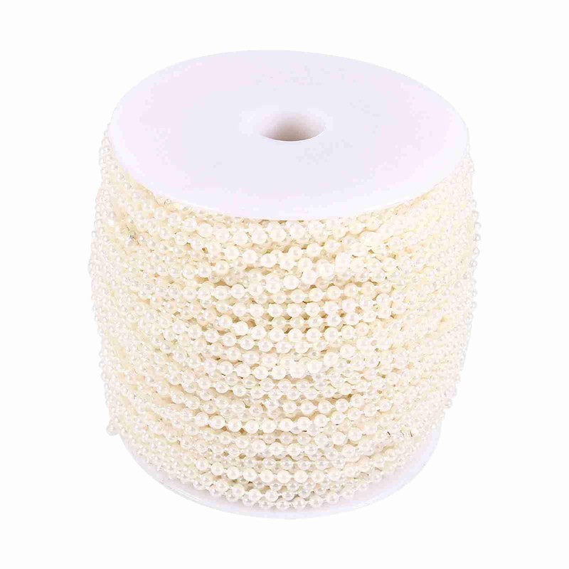 Pearl Beads Chain, 50M Roll 3mm Diameter Beads Fishing Line