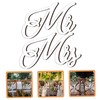 CORHAD Wedding Chair Back Sign Mr Mrs Decor Elegant Registry
