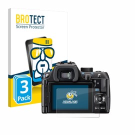 BROTECT Protective Glass for Pentax KF (Pack of 3) Protective Film Tempered Glass [Extremely Scratch-Resistant 9H, Anti-Fingerprint, Ultra Transparent]