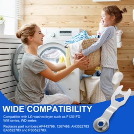 3W20018B Washing Machine Leg Adjustment Wrench, Open End Spanner Tool, Compatible with LG Electronics Washer and Dryer Appliance Repair, Replaces AP443799 1267466 AH3522783 EA3522783 PS3522783, 1PC