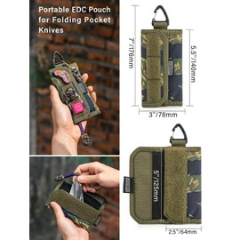 TACTICAL GEEK Storage A2 M EDC Pouch Organizer, Nylon Coin Purse, Multi-Purpose EDC Storage Pocket, Multitools Small Pocket Organizer for Men, Compact Gadget Pouch for Daily Carry, Camouflage