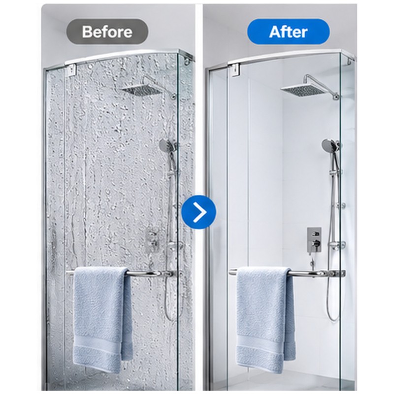 Silicone Shower Squeegee for Glass and Windows – Stainless Steel