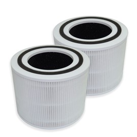 PUREBURG Replacement Filter Compatible with MaxLite AP215SF1 & AP215SF2 Air Purifiers, 2-Pack H13 HEPA Activated Carbon 3-Stage Filtration