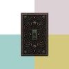 Amerelle 65DAB Filigree Wallplate, 1 Duplex, Antique Brass