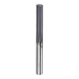 sourcing map Carbide Chucking Reamer 0.227"(5.76mm) Dia Straight Flute Straight Shank Machine Reamer Tool for Metal and Lathes CNC Machining Centers, Black
