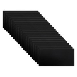 PATIKIL 3x2 Inch Anodized Aluminum Sheet Metal, 22 Pack Laser Plates Engraving Blanks 1MM Thin for Crafting DIY House, Black