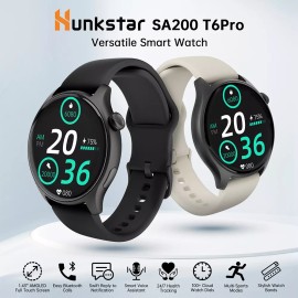 Hunkstar SA200 T6Pro Smart Watch With 100+Cloud Watch Dials,24/7Heal