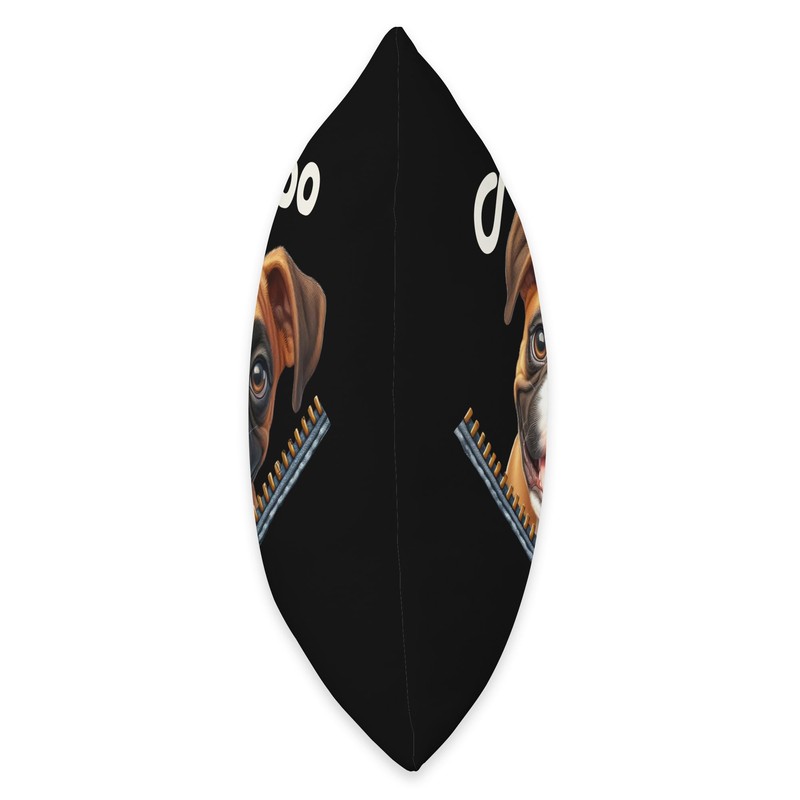 Funny - Peek-a-boo - Boxer Throw Pillow