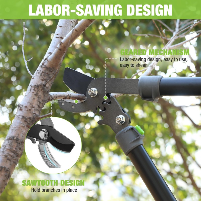 WORKPRO 28" Anvil Lopper with Geared Mechanism, Tree Trimmer with
