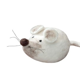 Glorex 6 2902 604 - Kreatives Filz Bastelset Maus, Filzset mit Trockenfilzwolle, fertige Figur ist ca. 12 x 6 cm groß