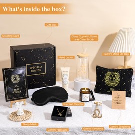 14PCS Leo Birthday Gifts for Women Men, Leo Zodiac Gifts for Women Set, Astrology Gift for Friends Women Friendship, Lion Astrological 16 oz Glass Cups Candles Necklace with Gift Set Box