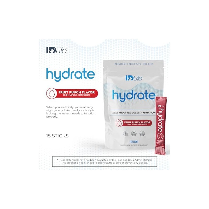 IDLife Bebida Hidratante En Polvo Fruit Punch Hidratación Instantánea Con
