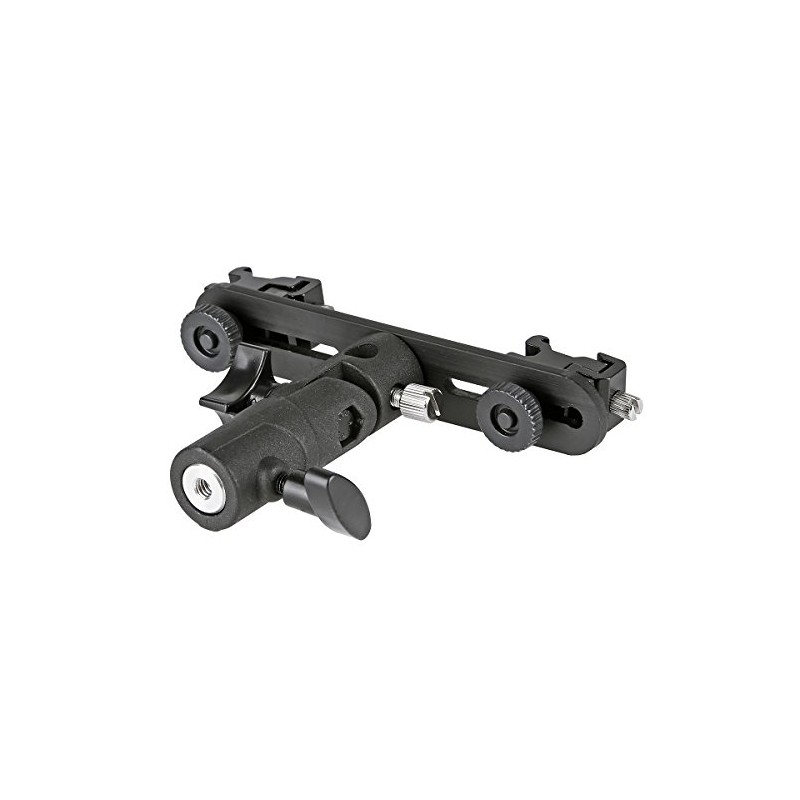 Khalia-Foto Flash Tilt with Rail, Two Hot Shoes, Umbrella Mount,